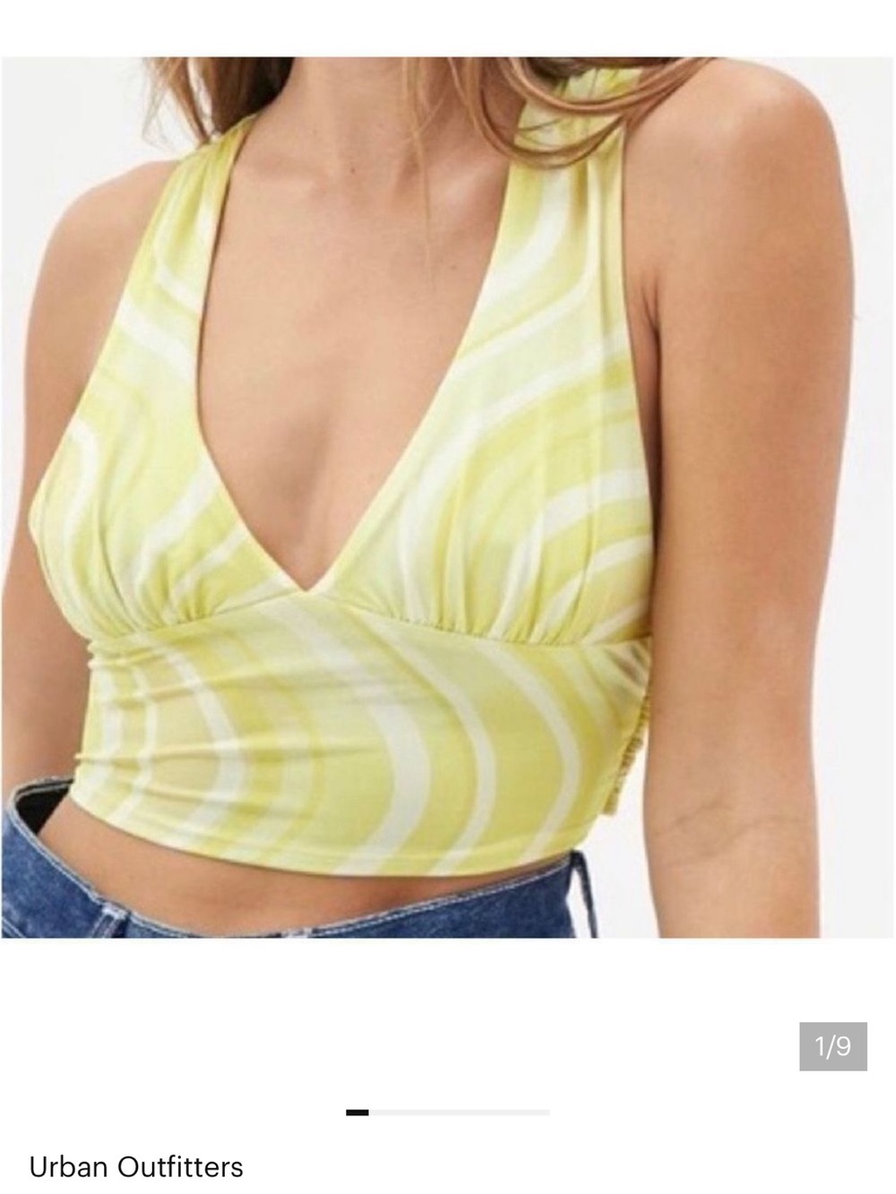 Urban Outfitters Phoenix Plunging Halter Crop Top